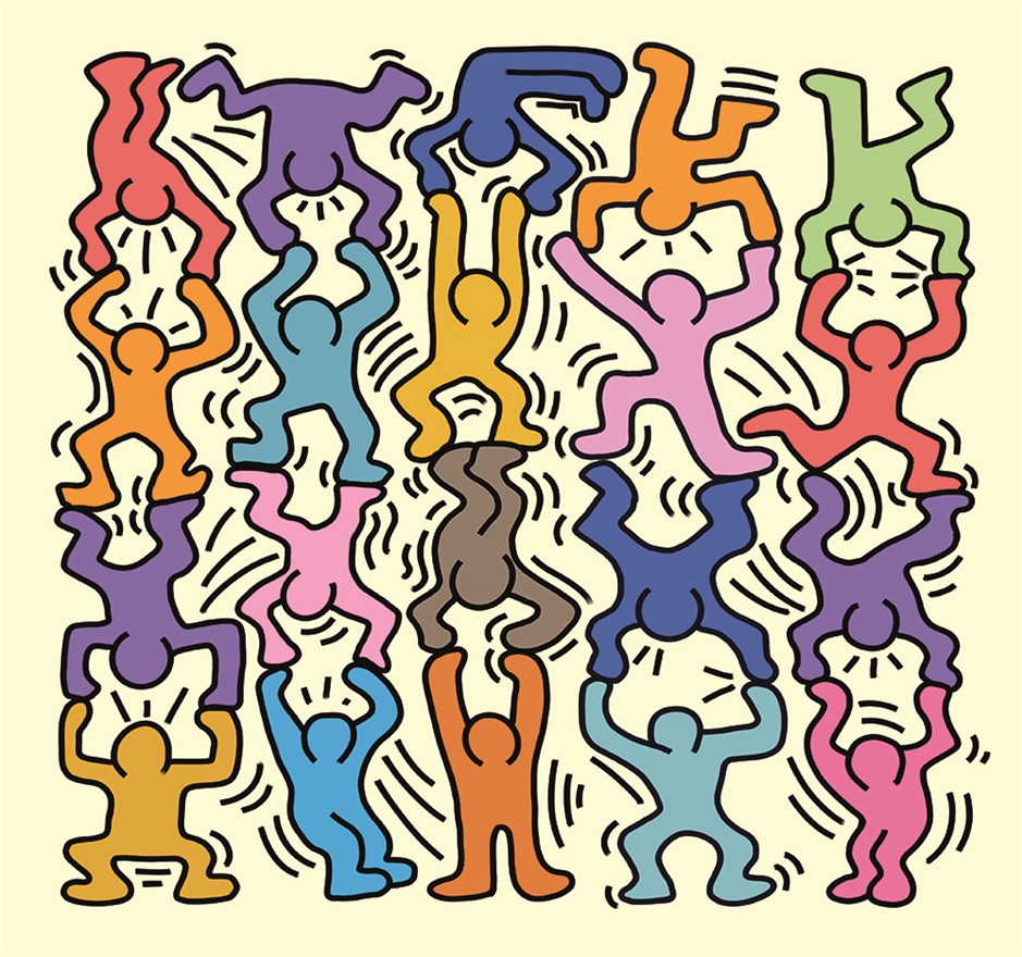 Maxi Kunstclub: Op de grond schilderen (Keith Haring)